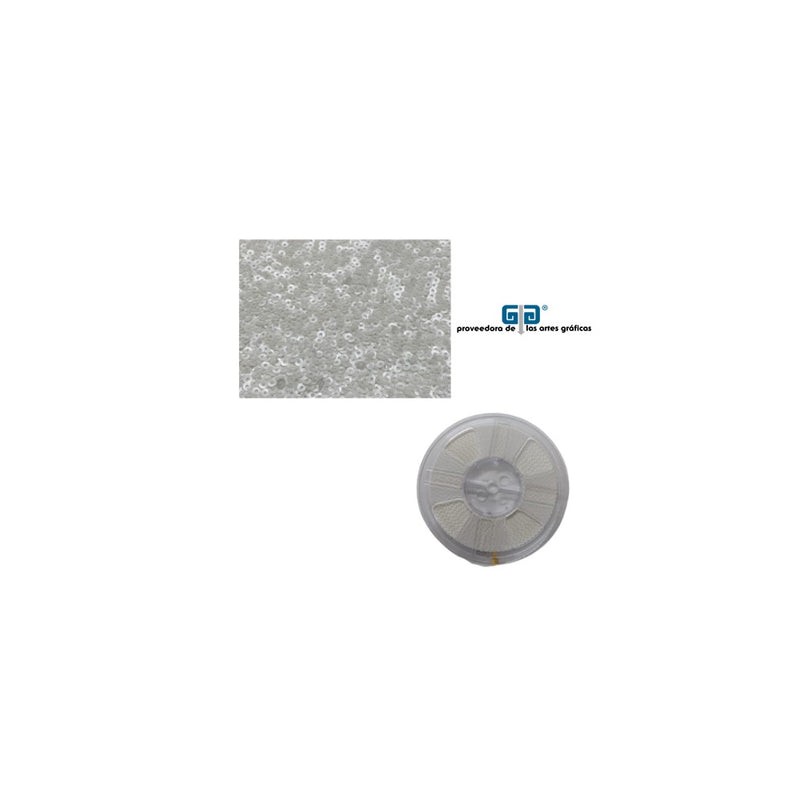 ROLLO LENTEJUELA SUBLI REDONDA 25 MTS. C/ADHESIVO 3MM BLANCA SUBLIMAR SUBLIMACION YTISPA
