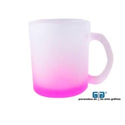 TAZA VIDRIO GLASEADO ESMERILADO ROSA 11 OZ PARA SUBLIMAR 325 ML SUBLIMACION ENCOGRAPHICS