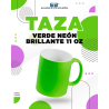 TAZA VERDE NEON BRILLANTE 11 OZ PARA SUBLIMAR 325 ML SUBLIMACION ENCOGRAPICS