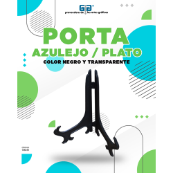 PORTA AZULEJO O PORTA PLATO COLOR NEGRO ENCOGRAPHICS