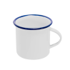 TAZA PELTRE BLANCA ORILLA AZUL 10 OZ ASA BLANCA PARA SUBLIMAR 290 ML SUBLIMACION ENCOGRAPHICS