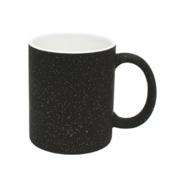 TAZA MAGICA GLITTER NEGRA 11 OZ PARA SUBLIMAR 325 ML SUBLIMACION ENCOGRAPHICS