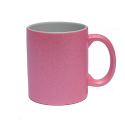 TAZA DIAMANTADA ROSA GLITTER 11 OZ PARA SUBLIMAR 325 ML SUBLIMACION ENCOGRAPHICS