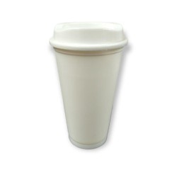 VASO CAFETERO STAR BLANCO CON TAPA CAFETERA VASO de 16 OZ