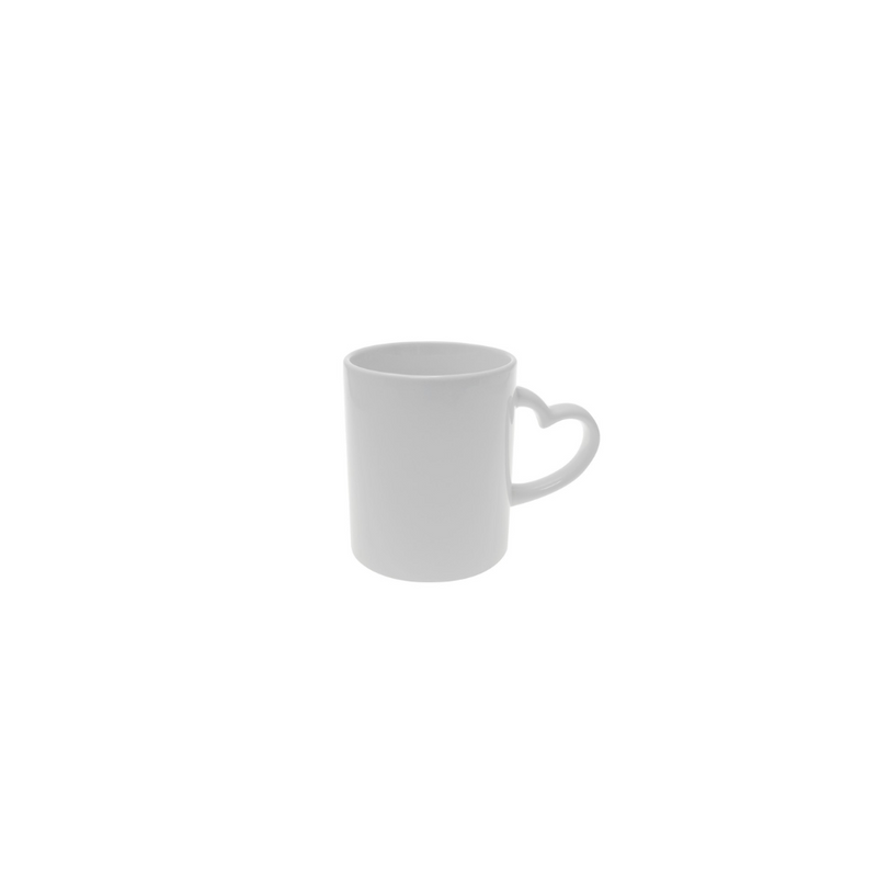 TAZA BLANCA ASA CORAZON 11OZ UNA PIEZA PARA SUBLIMAR 325 ML SUBLIMACION ENCOGRAPHICS
