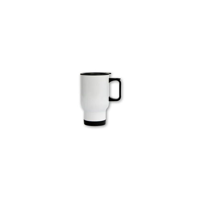 TARRO VIAJERO DE ACERO BLANCO CON TAPA 16 OZ O 473 ML PARA SUBLIMAR SUBLIMACION ENCOGRAPHICS
