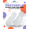 PANTUNFLA BLANCA PAR EN  UNITALLA ECONOMICO PARA SUBLIMAR Y SERIGRAFIA SUBLIMACION YTISPA
