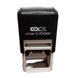 FECHADOR  COLOP Q 43 MEDIDA 43 X 43 MM	TINTA NEGRO	AUTOENTINTABLE