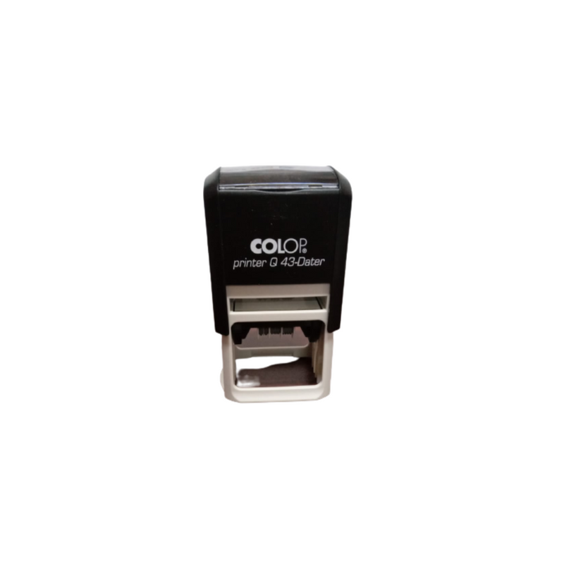 FECHADOR  COLOP Q 43 MEDIDA 43 X 43 MM	TINTA NEGRO	AUTOENTINTABLE