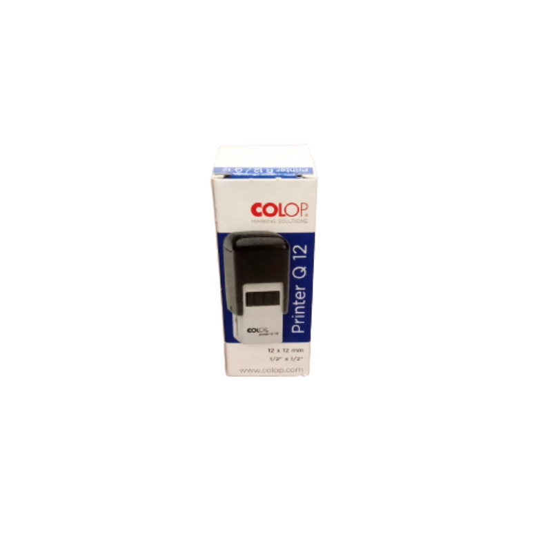 SELLO COLOP	Q 12 MEDIDA 12 X 12 MM	TINTA NEGRO	AUTOENTINTABLE