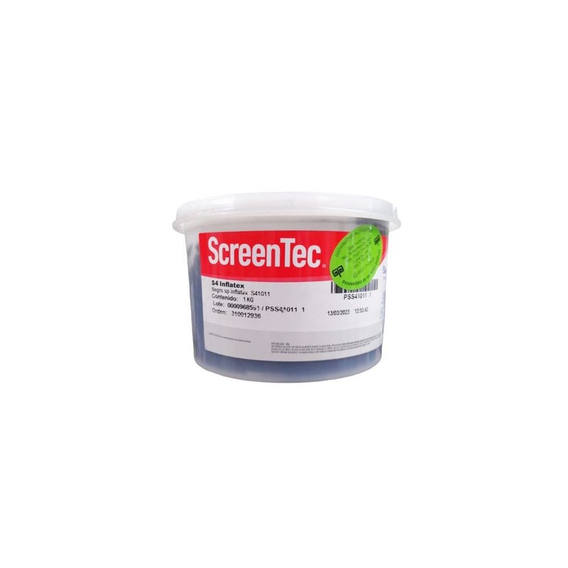 NEGRO INFLATEX PUFF TINTA 1 K S4 1011. PARA TELAS O TEXTILES PARA DAR IMPRESION REALZADA CON ASPECTO INFLADO Y TERMINADO AHULADO