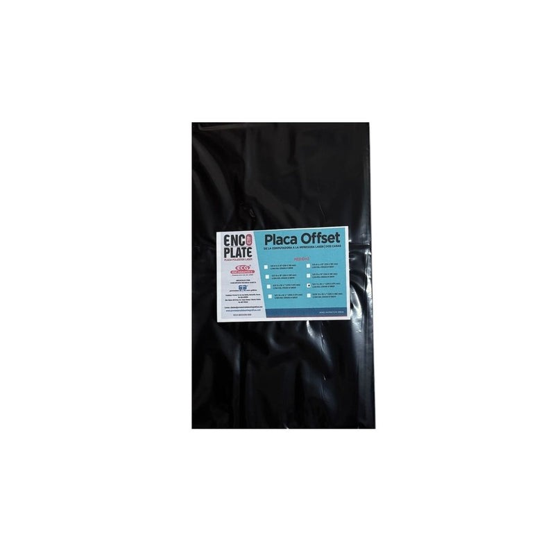 PLACA POLIESTER DOBLE CARA MEDIDA 279 X 470 CON 25 HOJAS SIN PERFORAR 11 X 18 1/2" MARCA ENCO PLATE