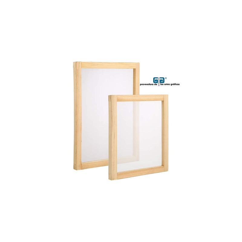 MARCO DE MADERA TENSADO MALLA BLANCA 30X40 CMS 90 PUNTOS POR Cm2