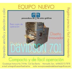 PRENSA OFFSET DAVIDSON 701 DOBLE OFICIO SALIDA DE CADENA