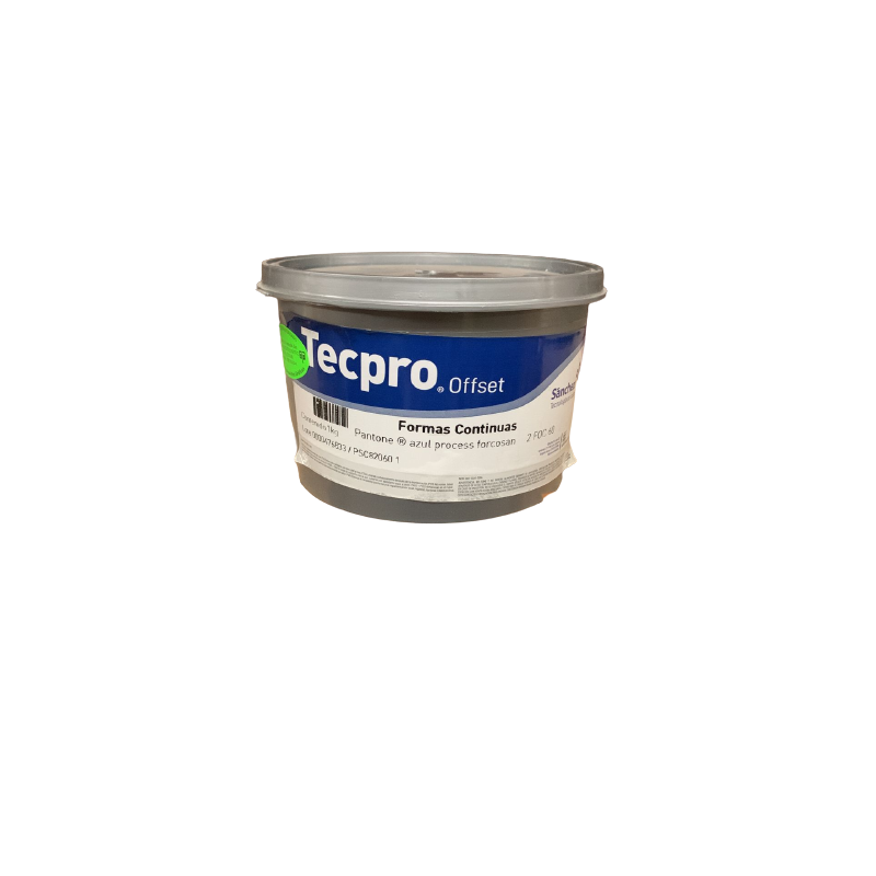 TINTA PARA PRENSA OFFSET COLOR	AZUL PROCESS FORCOSAN	CLAVE 2 FOC 60 CONTENIDO 1 KG	MARCA	TECPRO SANCHEZ	PRODUCCION EN MEXICO