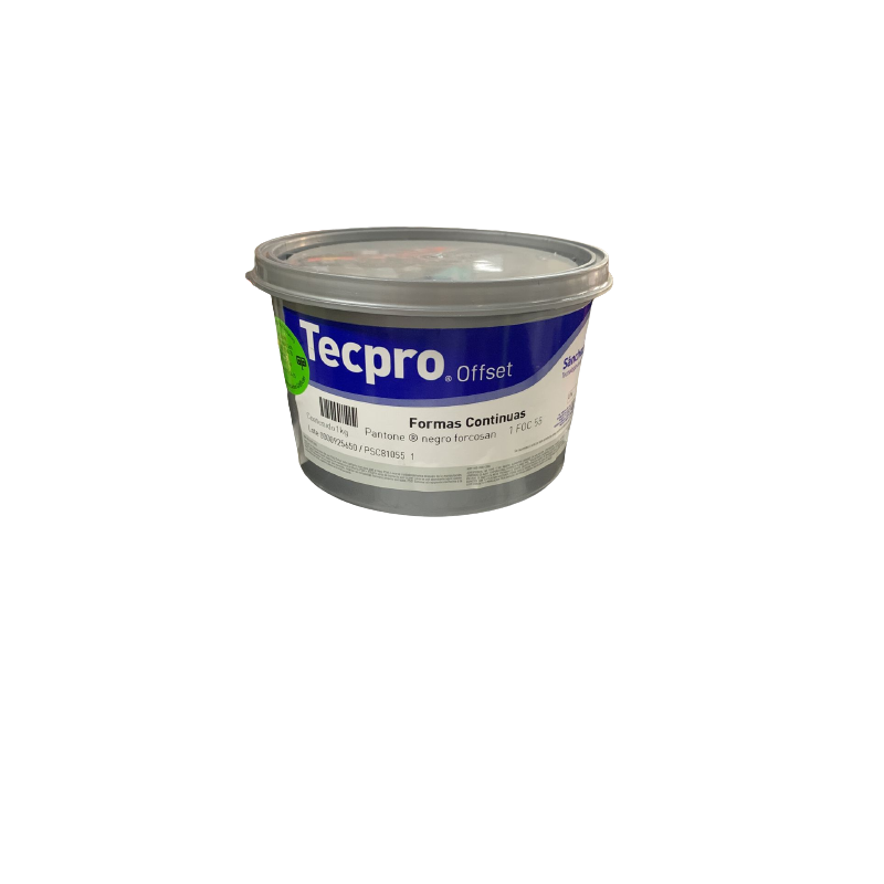 TINTA PARA PRENSA OFFSET COLOR	NEGRO FORCOSAN CLAVE 1 FOC 55	CONTENIDO 1 KG	MARCA	TECPRO SANCHEZ	PRODUCCION EN MEXICO