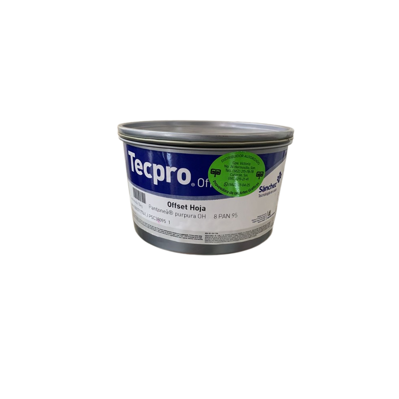 TINTA PARA PRENSA OFFSET COLOR	PURPURA CLAVE 8 PAN 95 CONTENIDO 1 KG MARCA	TECPRO SANCHEZ	PRODUCCION EN MEXICO
