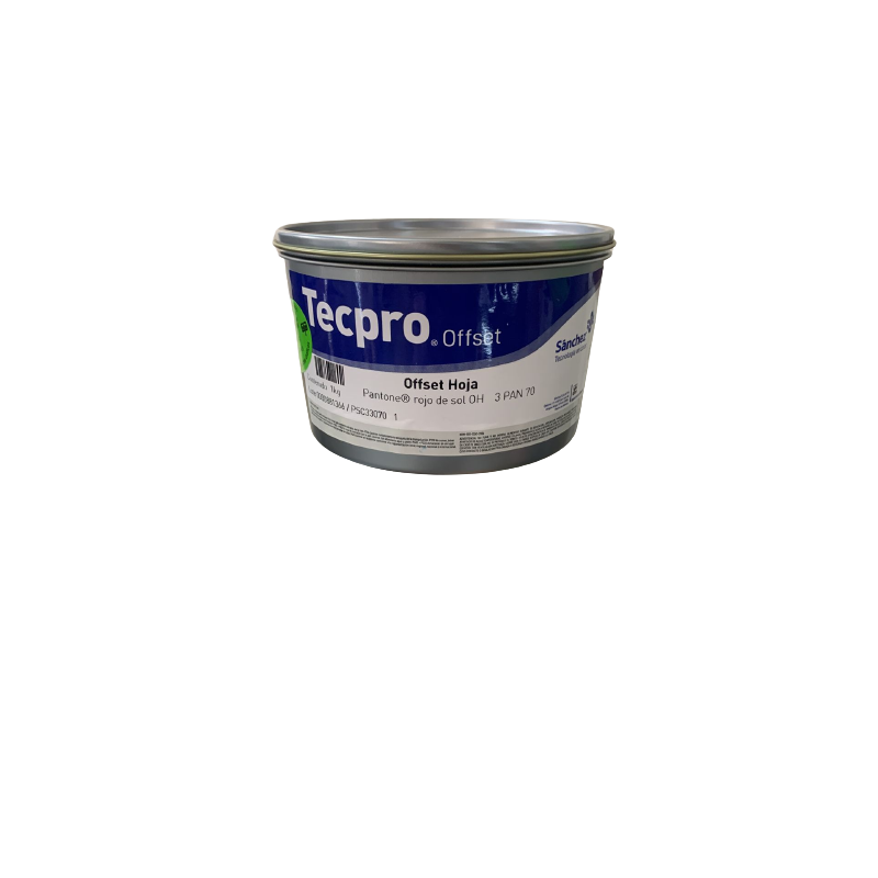TINTA PARA PRENSA OFFSET COLOR	ROJO DE SOL	CLAVE 3 PAN 70 CONTENIDO 1 KG MARCA	TECPRO SANCHEZ	PRODUCCION EN MEXICO