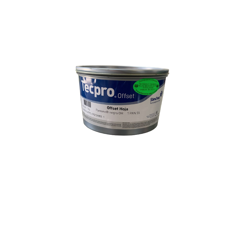 TINTA PARA PRENSA OFFSET COLOR	NEGRO CLAVE 1 PAN 55 CONTENIDO 1 KG MARCA	TECPRO SANCHEZ	PRODUCCION EN MEXICO