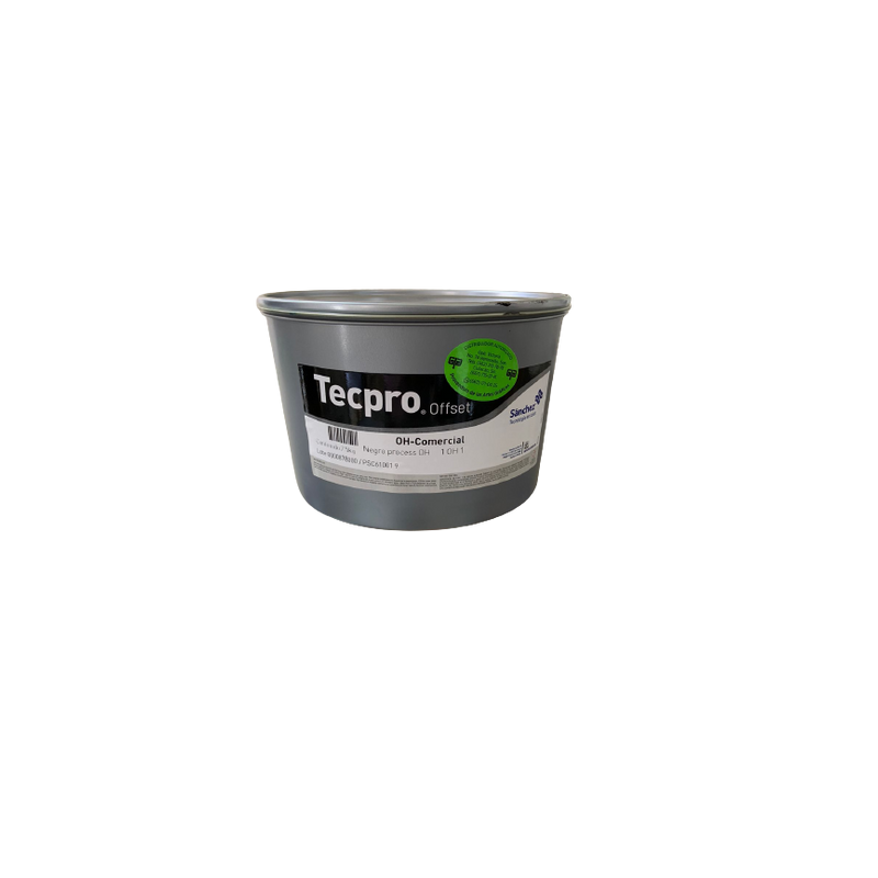 TINTA PARA PRENSA OFFSET COLOR	NEGRO PROCESS	CLAVE 1 OH 1	CONTENIDO 2.5 KG MARCA	TECPRO SANCHEZ	PRODUCCION EN MEXICO