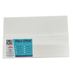 PLACA POLIESTER DOBLE CARA MEDIDA 27.9X47.0 CMS CON 100 HOJAS (11 x 18 1/2") SIN PERFORAR	MARCA	ENCO PLATE