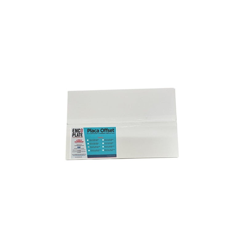 PLACA POLIESTER DOBLE CARA MEDIDA 27.9X47.0 CMS CON 100 HOJAS (11 x 18 1/2") SIN PERFORAR	MARCA	ENCO PLATE