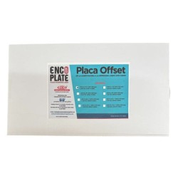 PLACA POLIESTER DOBLE CARA MEDIDA 219X381 CON 100 HOJAS  (8 5/8 x 15") SIN PERFORA  MARCA	ENCO PLATE