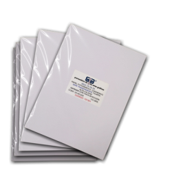 PAPEL FOTOGRAFICO CON ADHESIVO SEMI TRANSPARENTE TAMAÑO CARTA 20 HOJAS