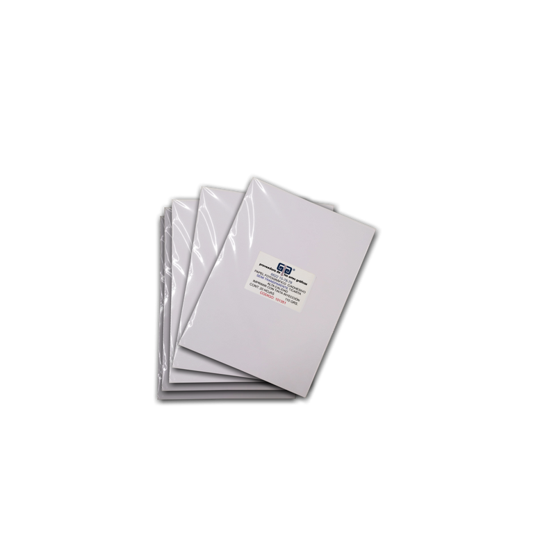 PAPEL FOTOGRAFICO CON ADHESIVO SEMI TRANSPARENTE TAMAÑO CARTA 20 HOJAS