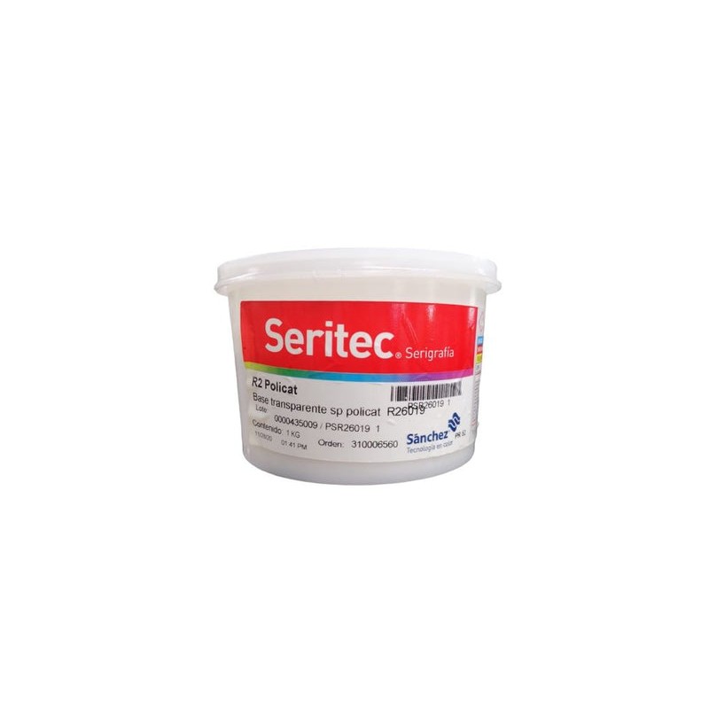 BASE TRANSPARENTE POLICAT 1 KG R2 6019. PARA MEZCLAR CON TINTAS POLICAT Y APLICAR EN VIDRIOS Y ALGUNOS PLASTICOS Y METALES.