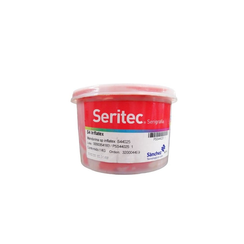 MANDARINA INFLATEX PUFF TINTA 1 K S4 4025. PARA TELAS O TEXTILES PARA DAR IMPRESION REALZADA CON ASPECTO INFLADO Y TERMINADO AHU