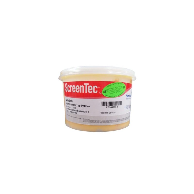 AMARILLO CROMO INFLATEX PUFF TINTA 1 K S4 4023. PARA TELAS O TEXTILES PARA DAR IMPRESION REALZADA CON ASPECTO INFLADO Y TERMINAD