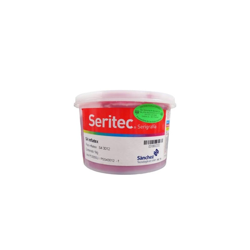 ROJO INFLATEX TINTA 1 K S4 3012. PARA TELAS O TEXTILES PARA DAR IMPRESION REALZADA CON ASPECTO INFLADO Y TERMINADO AHULADO.
