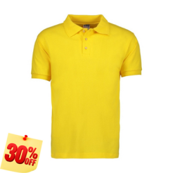 PLAYERA POLO 50% POLIESTER, 50% ALGODON/PREM 230GR HOMBRE AMARILLA TALLA L YTISPA