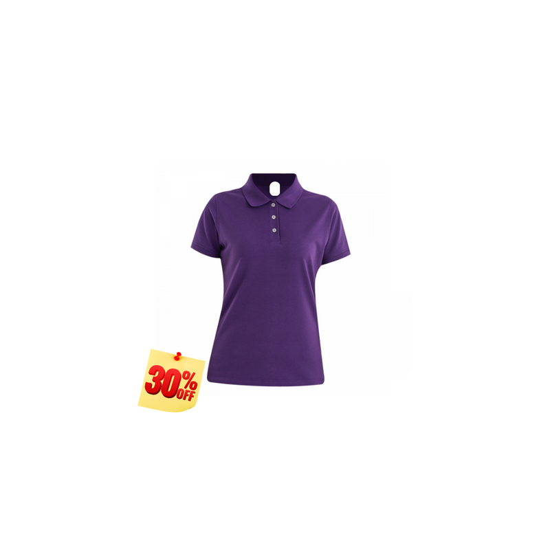 PLAYERA POLO 50% POLIESTER, 50% ALGODON/PREM 230GR HOMBRE MORADA TALLA L YTISPA