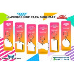 LLAVERO BLANCO MDF PARA SUBLIMAR