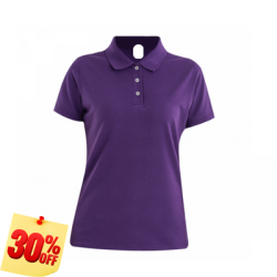 PLAYERA POLO 50% POLIESTER, 50% ALGODON/PREM 230GR HOMBRE MORADA TALLA S YTISPA