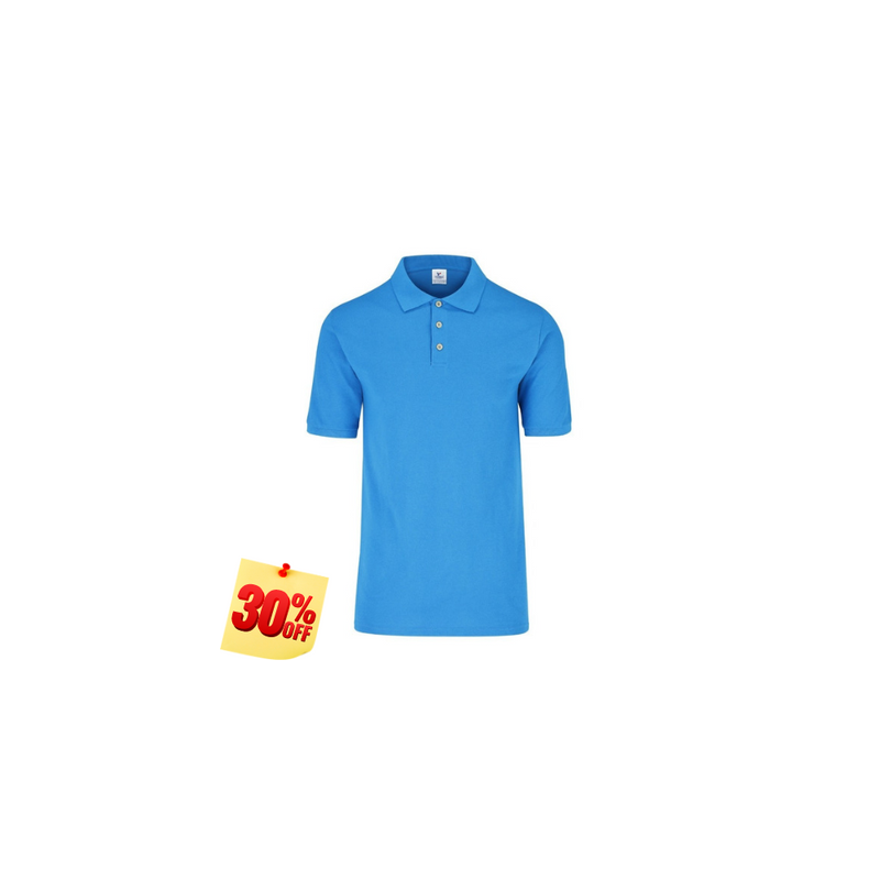 PLAYERA POLO 50% POLIESTER, 50% ALGODON/PREM 230GR HOMBRE AZUL TURQUESA TALLA XL YTISPA