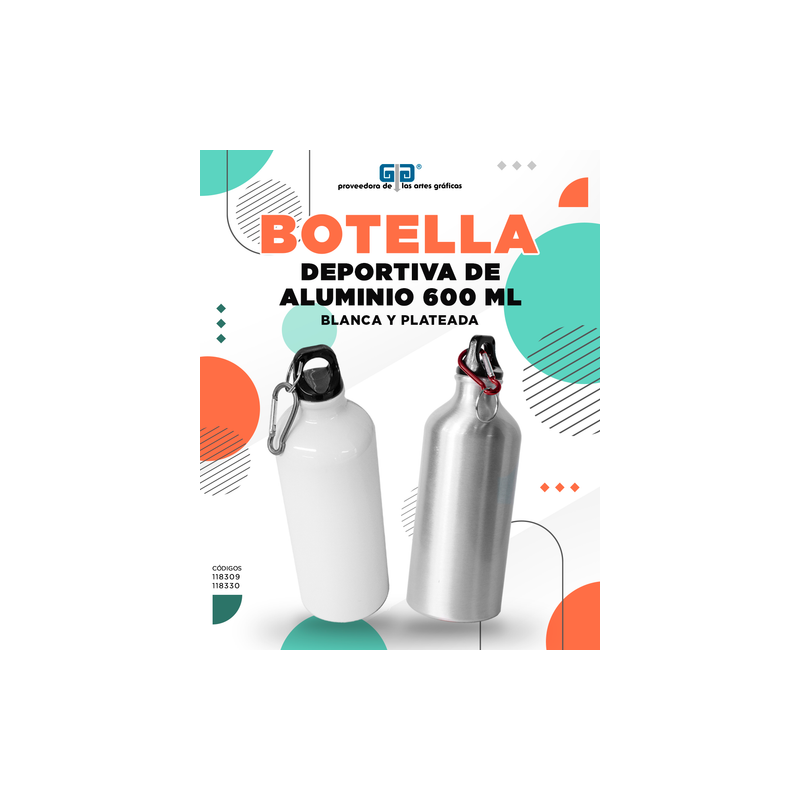 BOTELLA DE ALUMINIO DEPORTIVA 600 ML