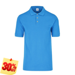 PLAYERA  POLO 50% POLIESTER, 50% ALGODON/PREM 230GR HOMBRE AZUL TURQUESA TALLA L YTISPA