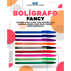 BOLIGRAFO O PLUMA FANCY COLORES