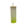 VASO VIDRIO ESMERILADO AMARILLO LIMON 17 OZ PARA SUBLIMAR