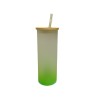 VASO VIDRIO ESMERILADO DEGRADADO VERDE 17 OZ PARA SUBLIMAR