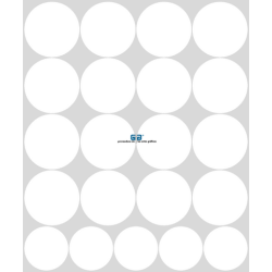 CIRCULOS CON ADHESIVO, BLANCO, 1 1/2" CON 100 PIEZAS