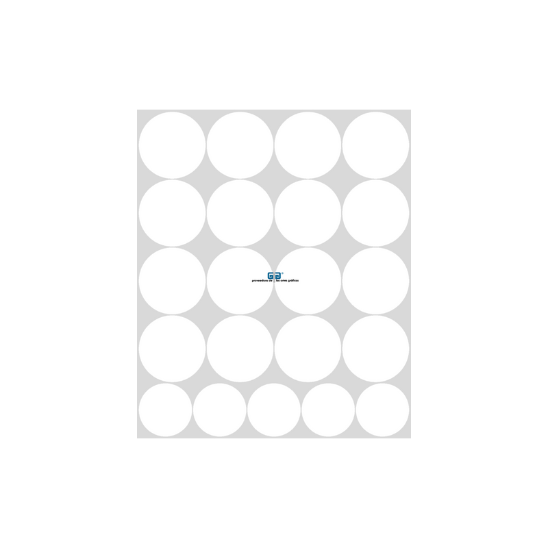 CIRCULOS CON ADHESIVO, BLANCO, 1 1/2" CON 100 PIEZAS