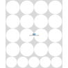 CIRCULOS CON ADHESIVO, BLANCO, 1 1/2" CON 100 PIEZAS