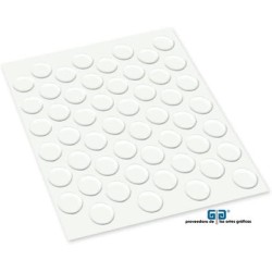 CIRCULOS ADHESIVOS 1/2" BLANCOS CON 100 PIEZAS