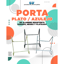 PORTA PLATO O PORTA AZULEJO DE ALAMBRE